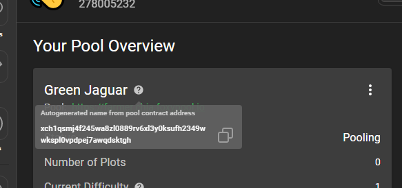 PlotNFT contract address